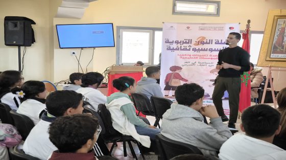 قافلة النون التربوية بالفقيه بن صالح: فن وتوعية من أجل مدرسة آمنة ومبدعة