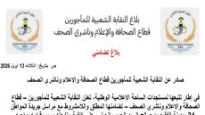 الفقيه بن صالح: النقابة الشعبية للمأجورين تعلن تضامنها مع مراسل صحفي وتدعو لحماية حرية التعبير