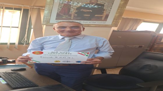 تتويج السيد فريد بدري محافظ الاملاك العقارية بمراكش بشهادة النخبة للتميز المهني